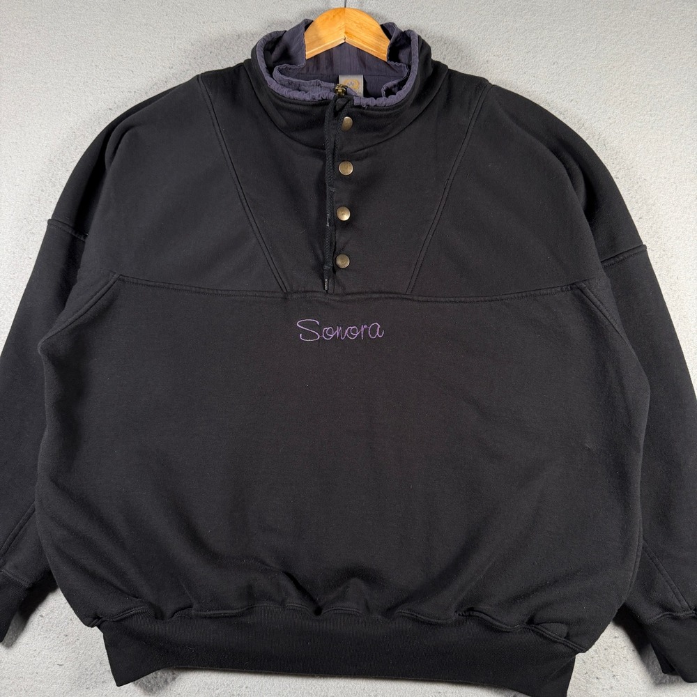 Vintage BAC‎ Premier Sonora Embroidered Quarter Zip Pullover Sweatshirt Mens XL